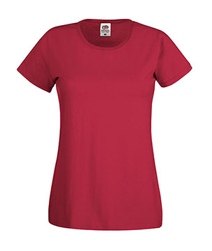 T-SHIRT ORIGINAL DONNA - FRUIT OF THE LOOM rosso mattone T-SHIRT ORIGINAL DONNA - FRUIT OF THE LOOM rosso mattone